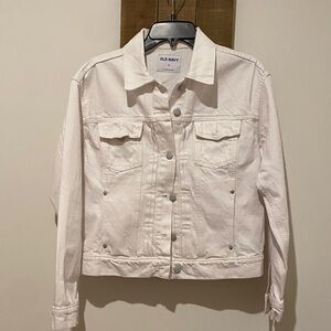 Old Navy Women's Light Cream Jean Jacket